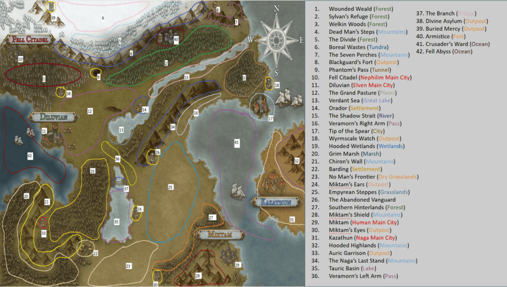 Created the game world as the project's foundation, including base lore, location design, cartography, and mood boards for team collaboration