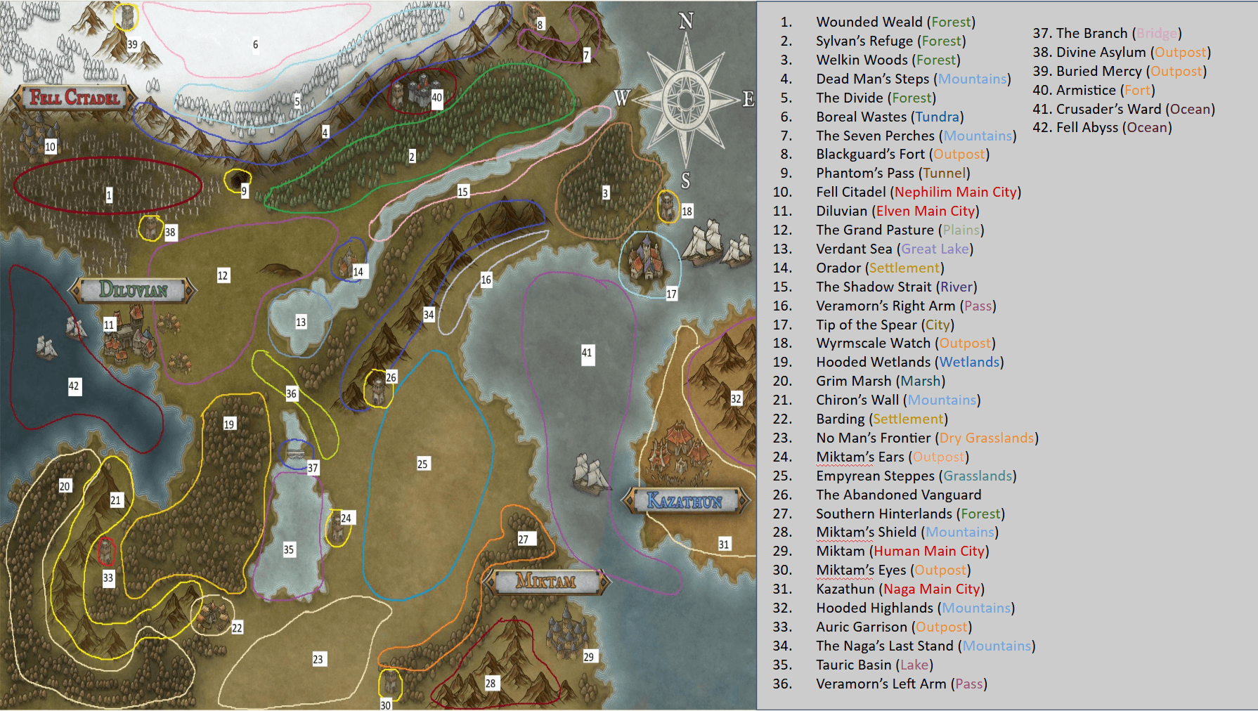 Created the game world as the project's foundation, including base lore, location design, cartography, and mood boards for team collaboration